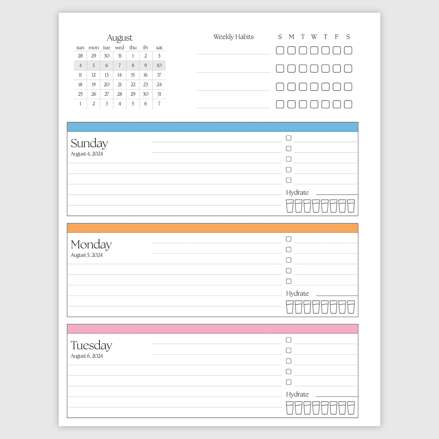 The Works Horizontal Weekly Planner - Groovy