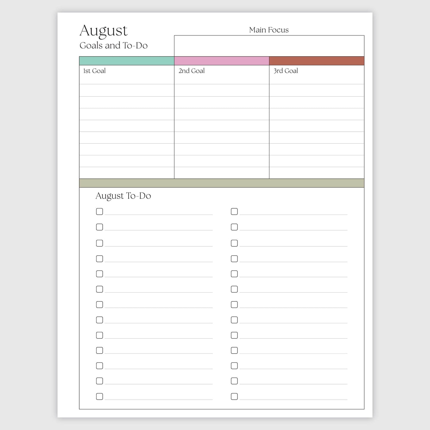 The Works Horizontal Weekly Planner - Palms