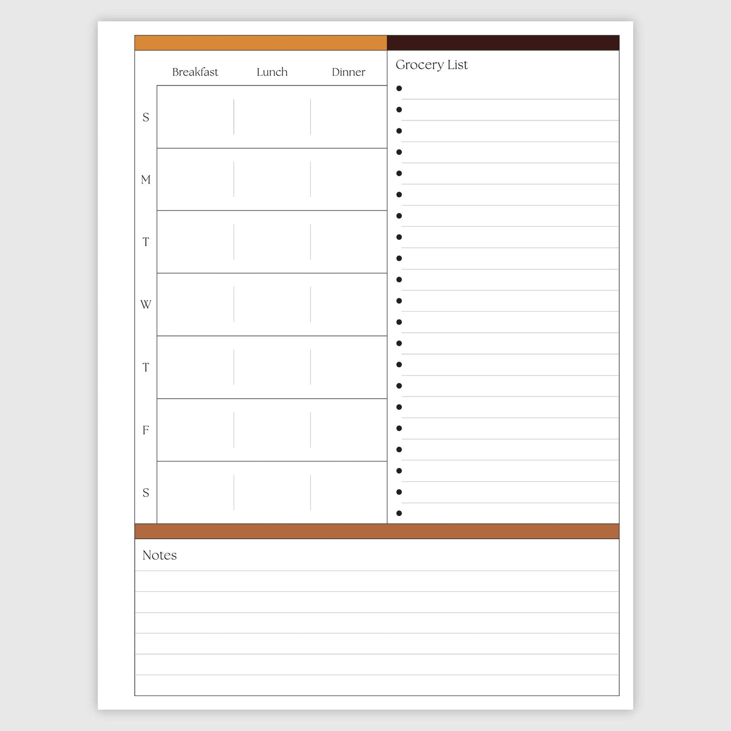 The Works Horizontal Weekly Planner - Daisy