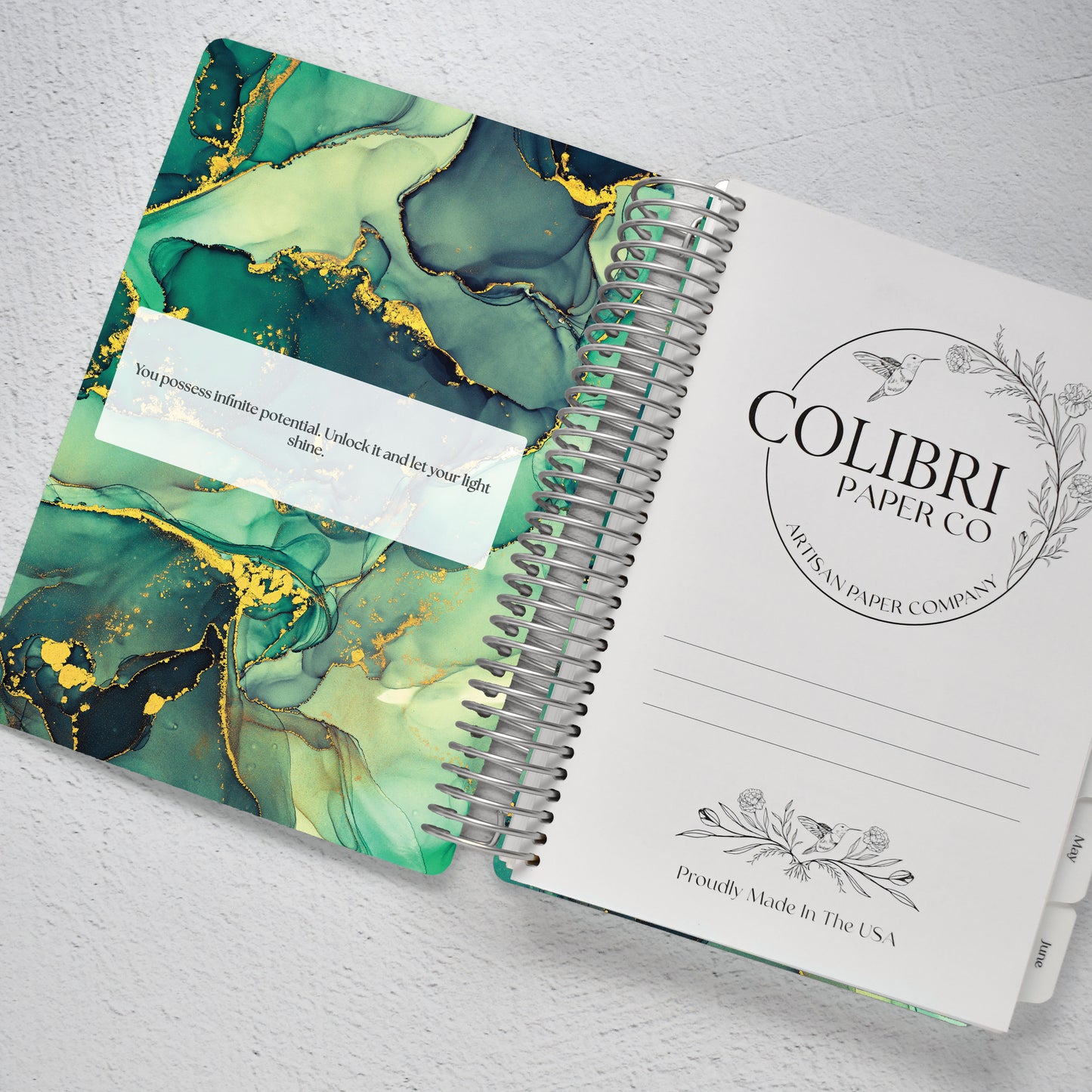 The Works Horizontal Weekly Planner - Emerald