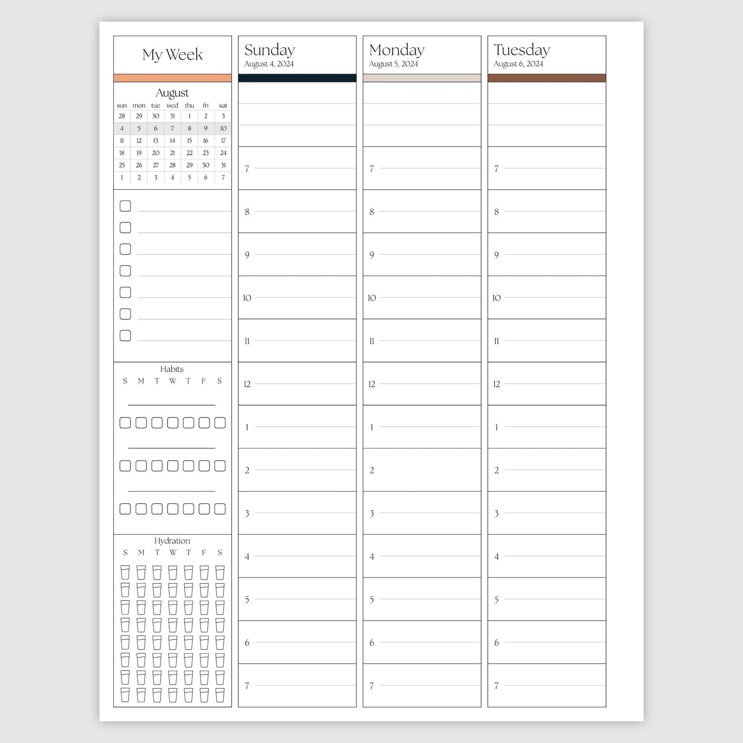 The Works Vertical Hourly Planner - Splattered