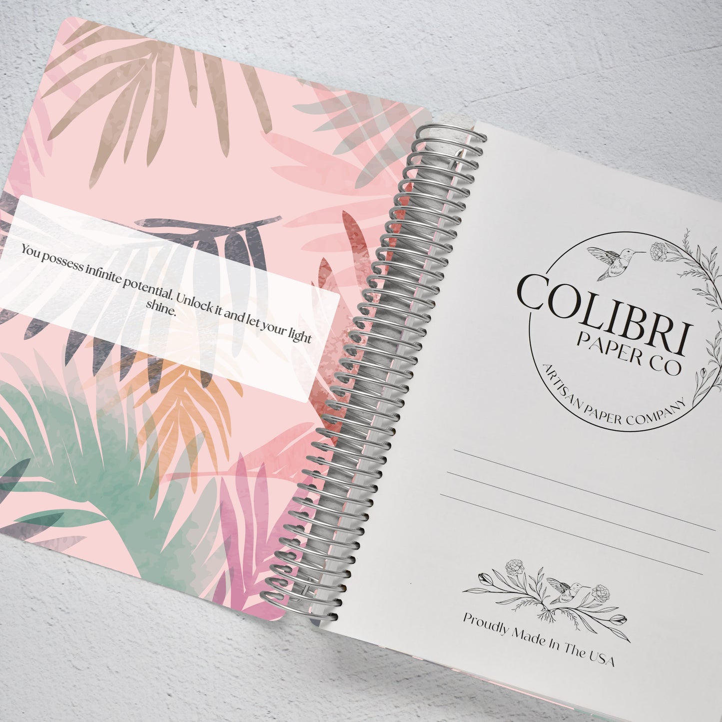 The Works Horizontal Weekly Planner - Palms