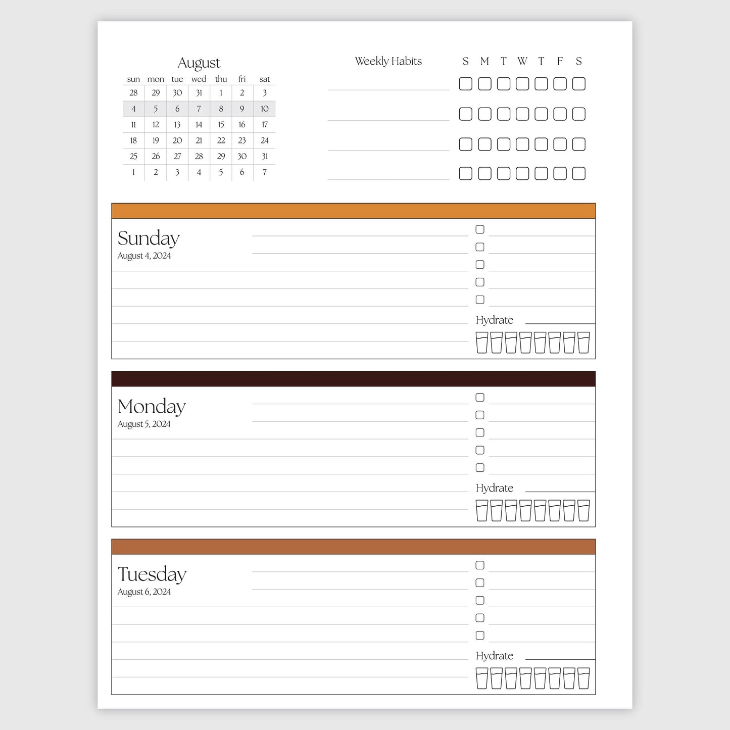 The Works Horizontal Weekly Planner - Daisy