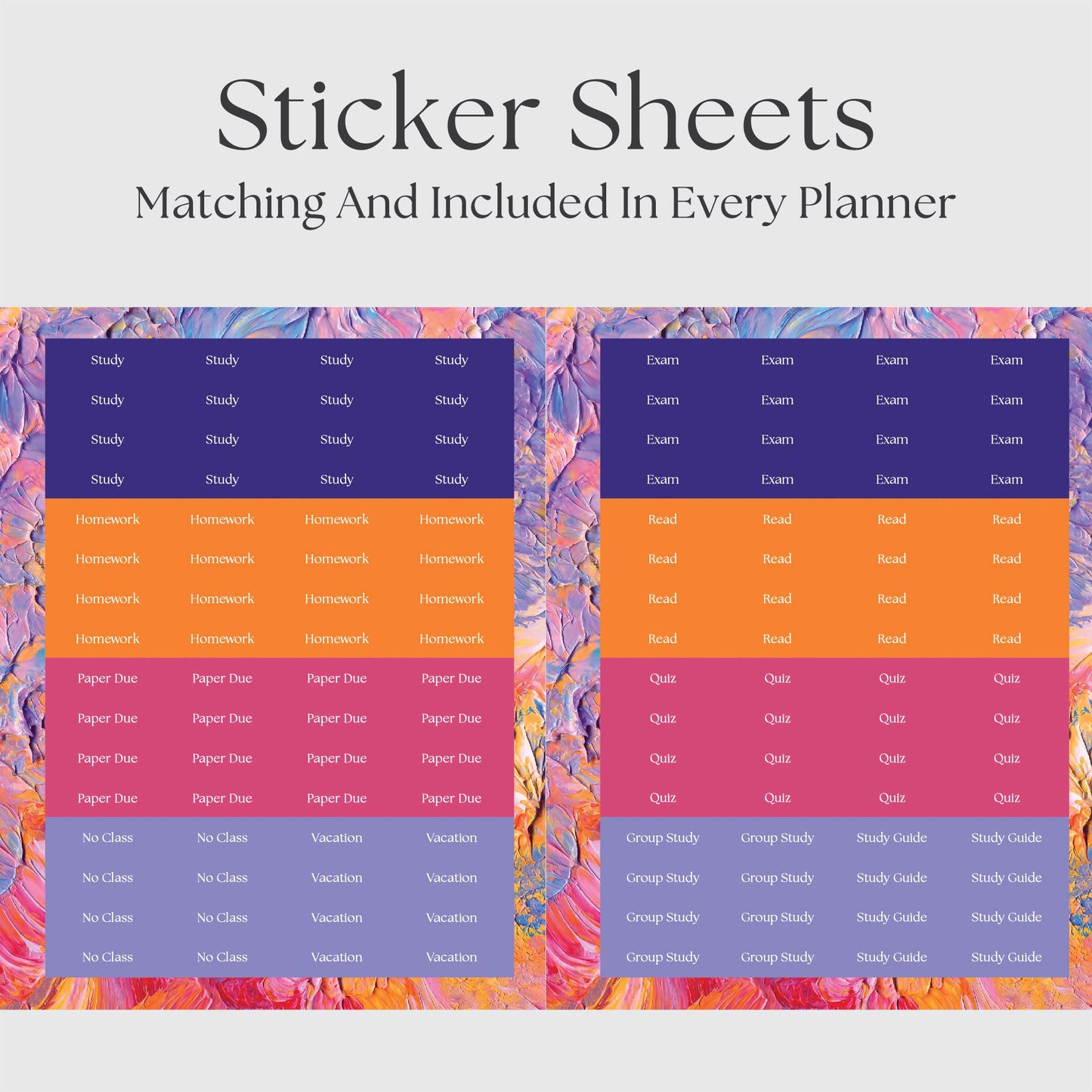 The Academic Horizontal Planner - Acrylic