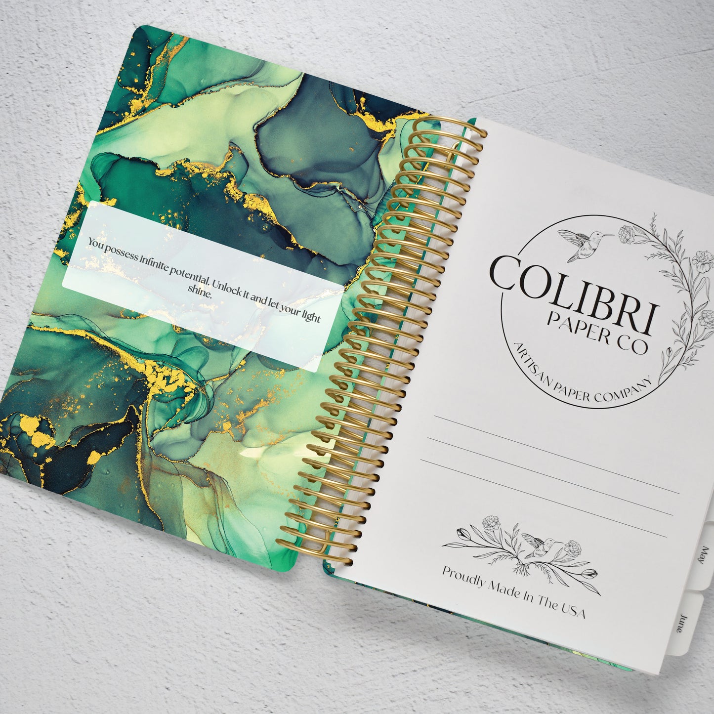 The Works Horizontal Weekly Planner - Emerald