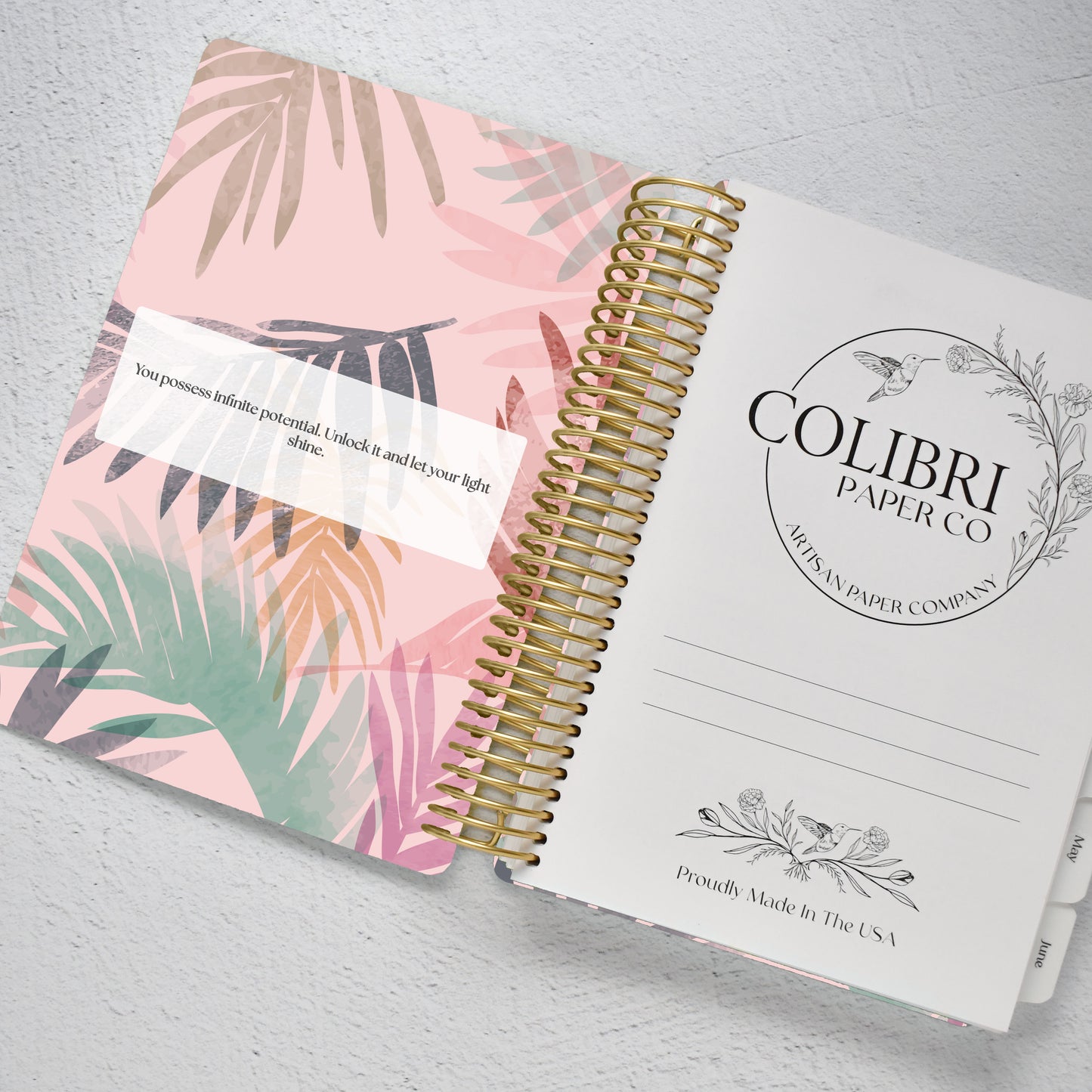 The Works Horizontal Weekly Planner - Palms