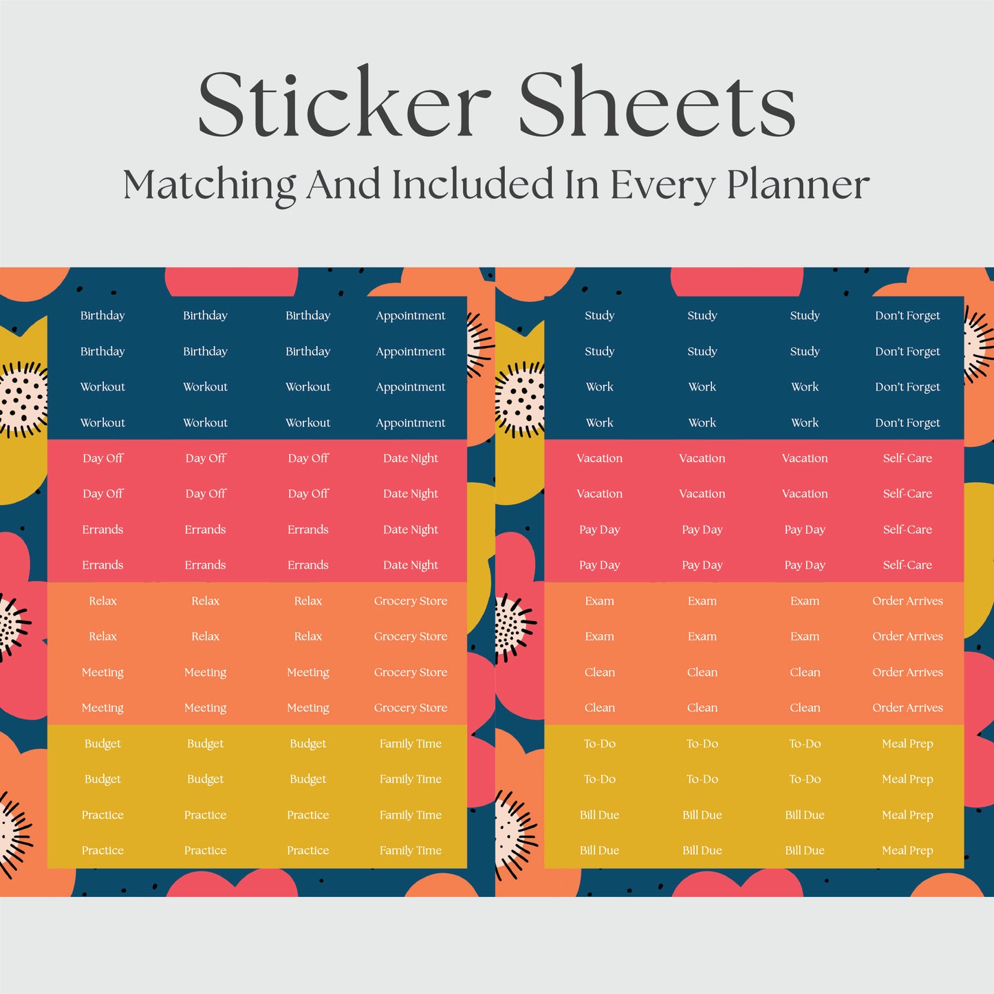 The Works Vertical Weekly Planner - Blooms