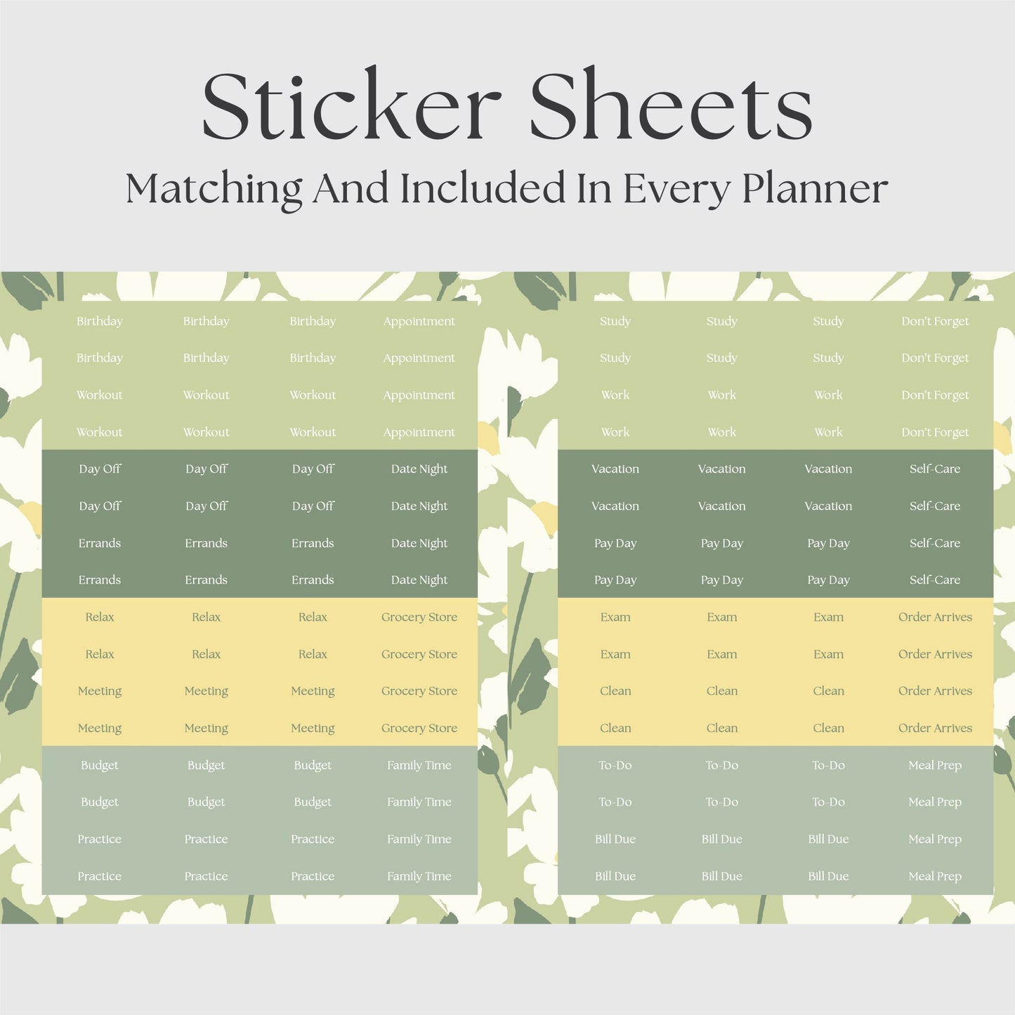 The Works Vertical Hourly Planner - Chamomile