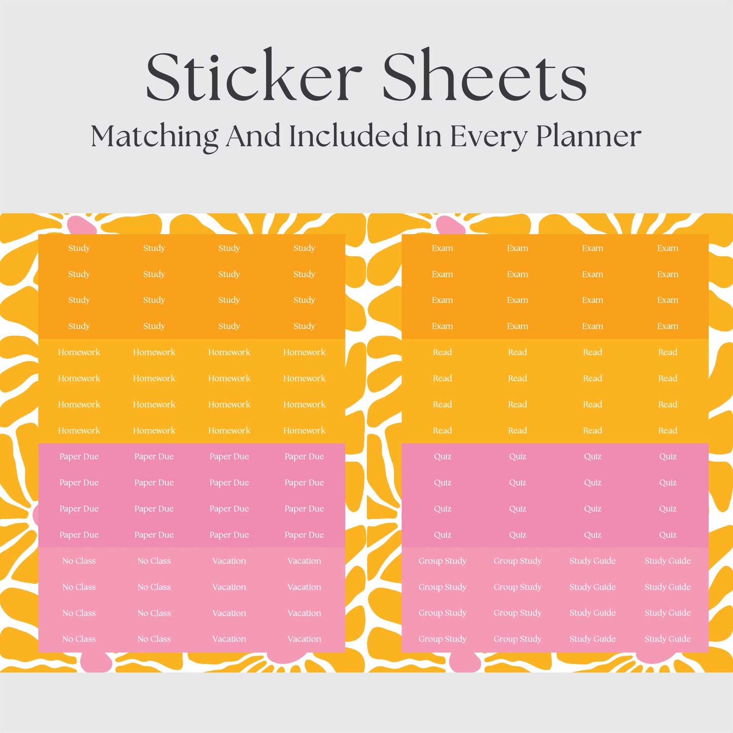 The Academic Vertical Planner - Citrus Burst