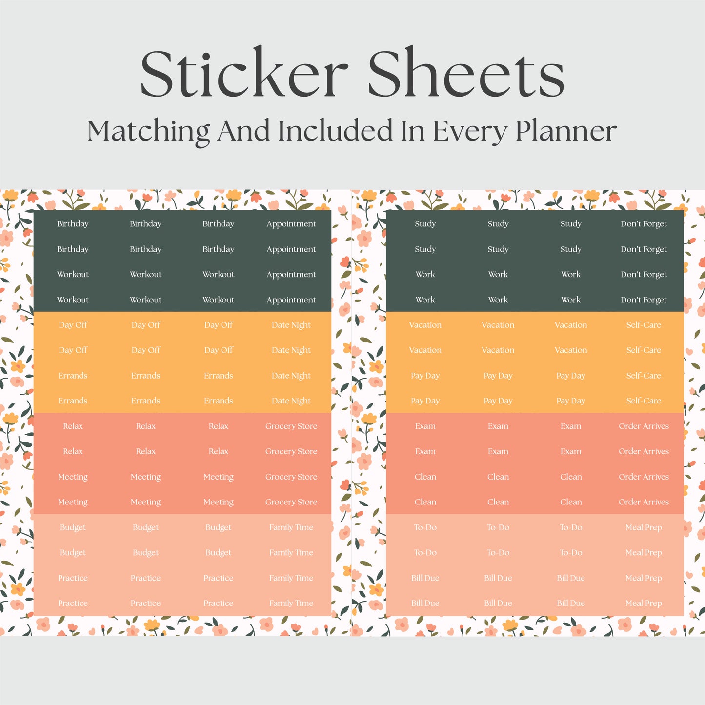 The Works Horizontal Weekly Planner - Floret