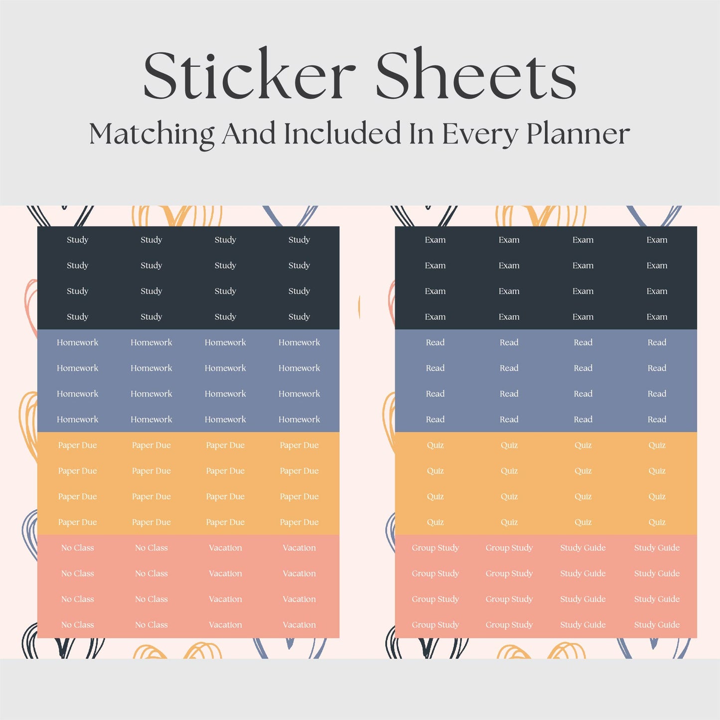 The Academic Vertical Planner - Hearts