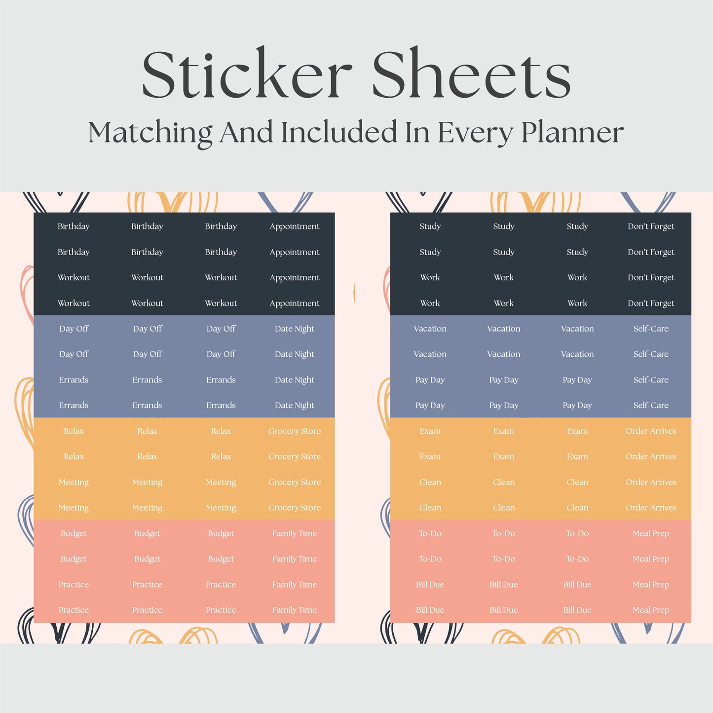 The Works Vertical Weekly Planner - Hearts