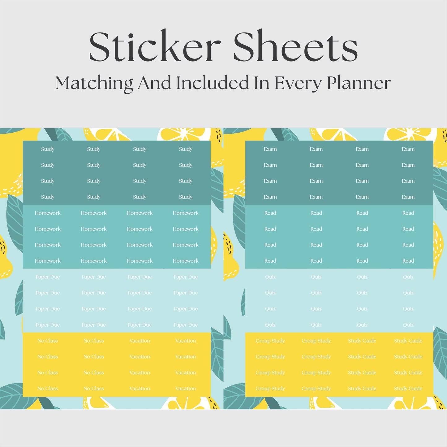 The Academic Vertical Planner - Lemon Drop