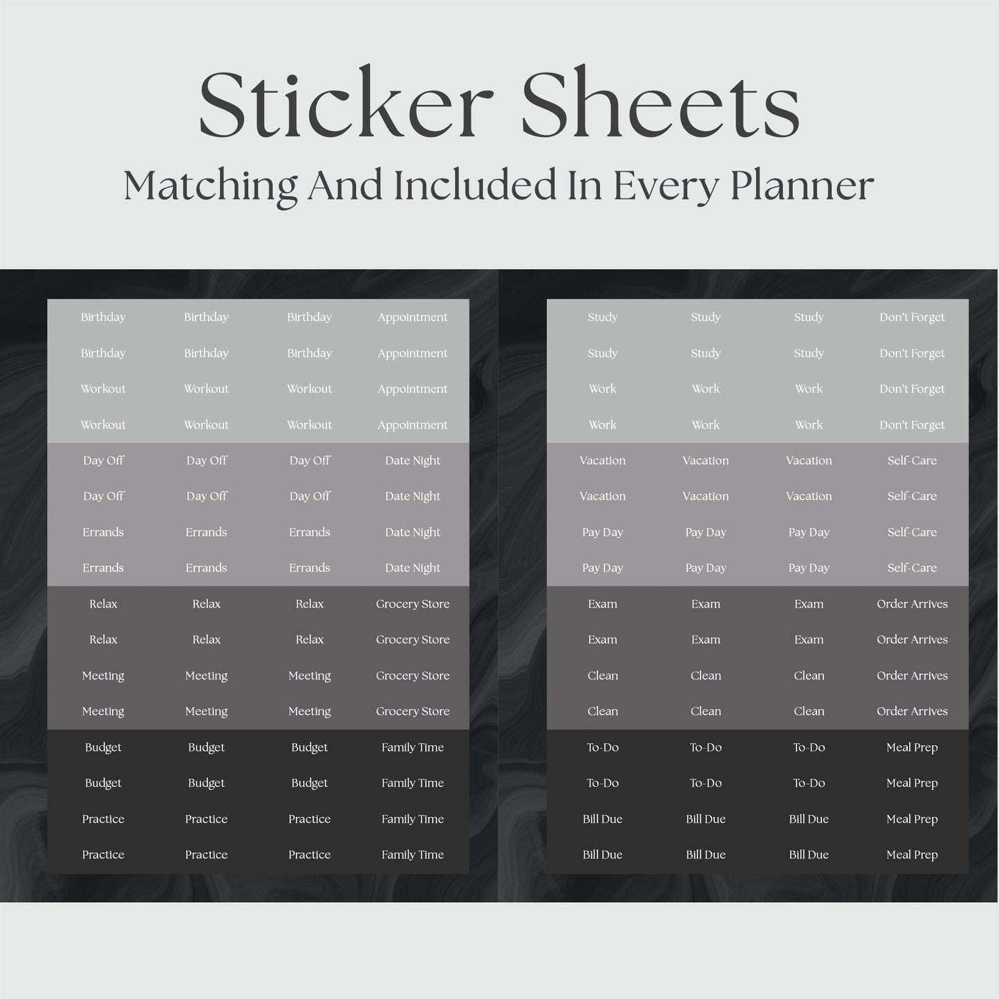 The Works Vertical Hourly Planner - Midnight