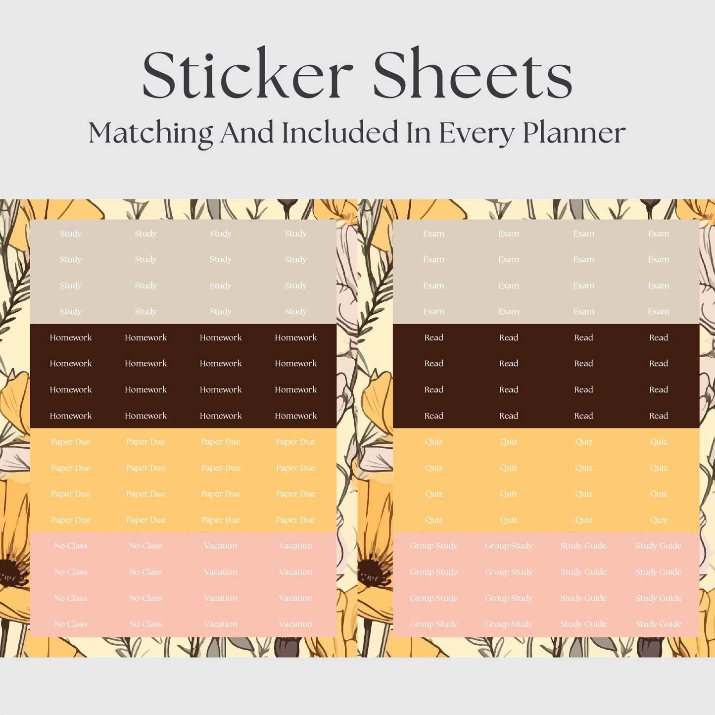 The Academic Horizontal Planner - Poppy