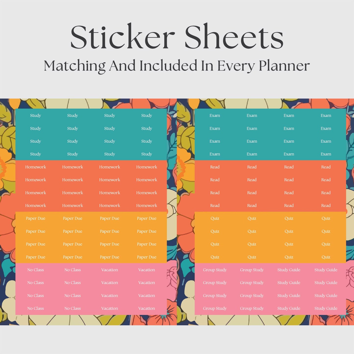 The Academic Vertical Planner - Retro Bloom