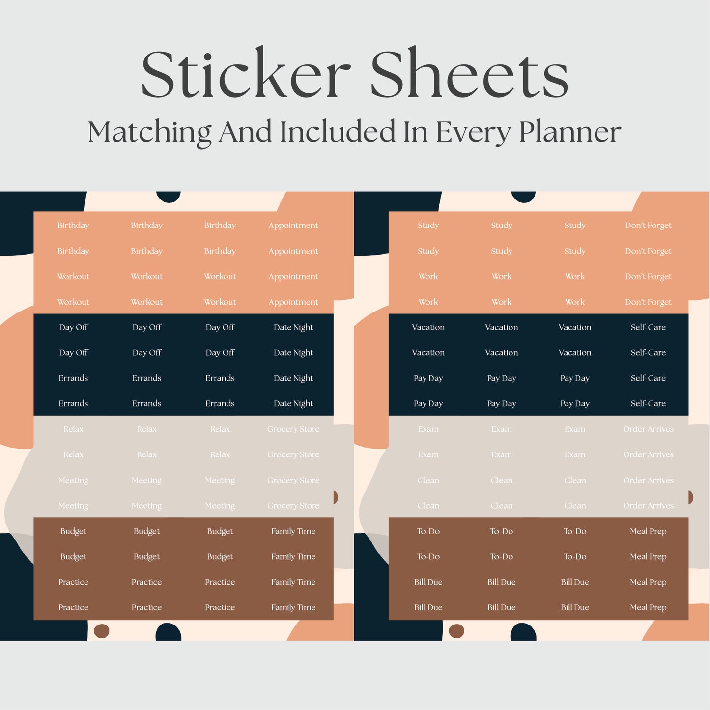 The Works Horizontal Weekly Planner - Splattered