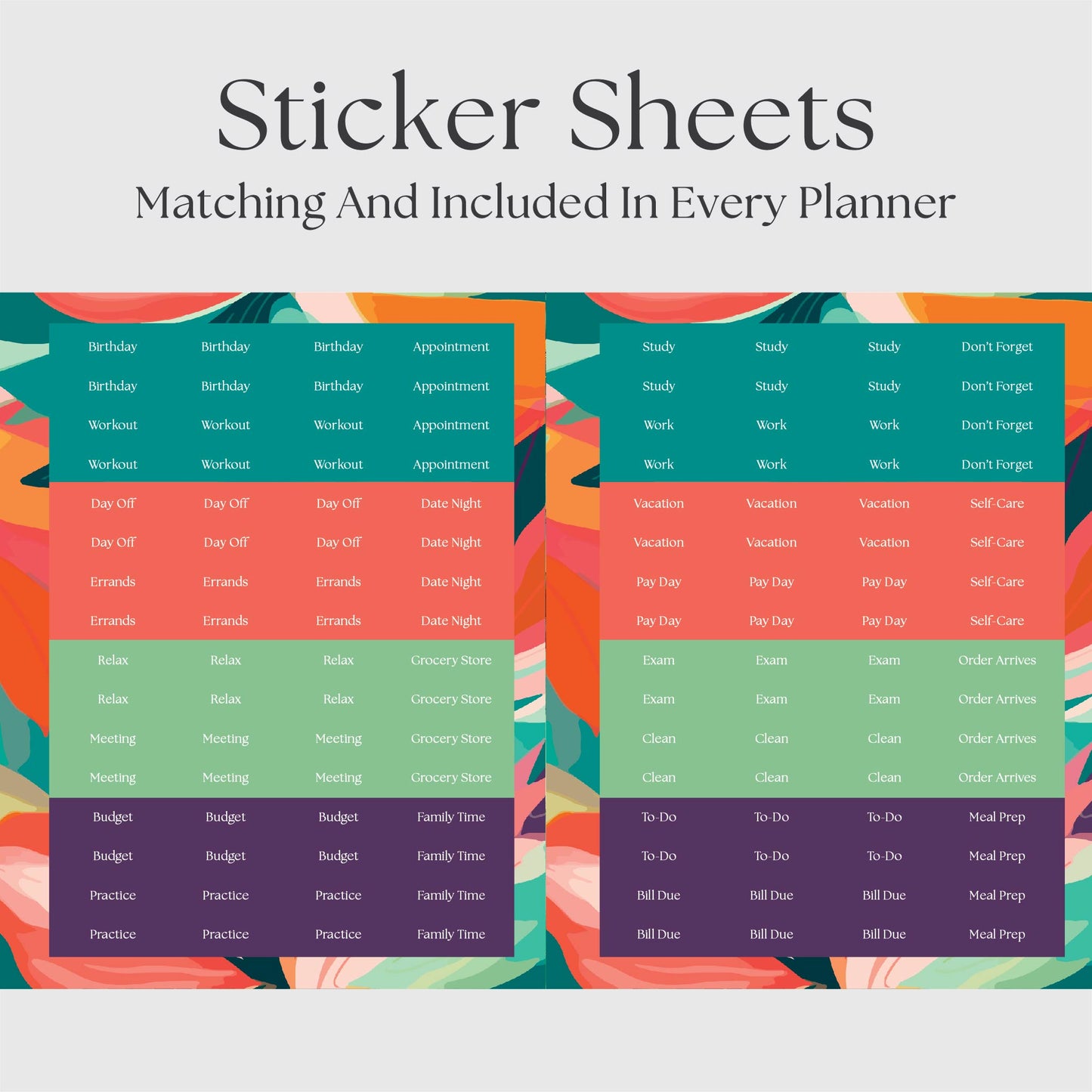 The Works Vertical Weekly Planner - Tropic