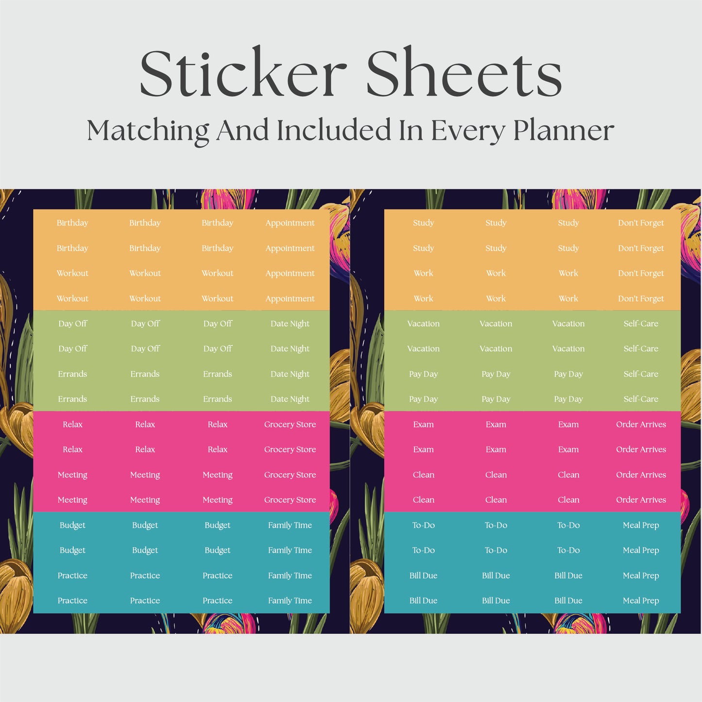 The Works Vertical Hourly Planner - Tulip