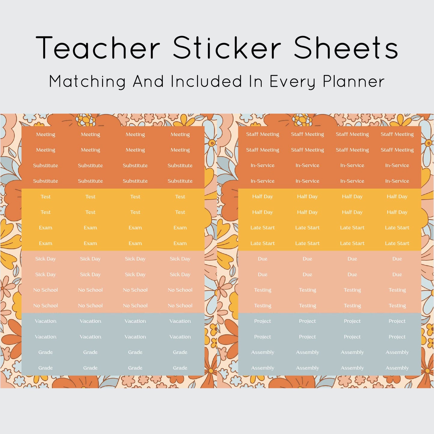 The Teacher Planner - Funky Flora