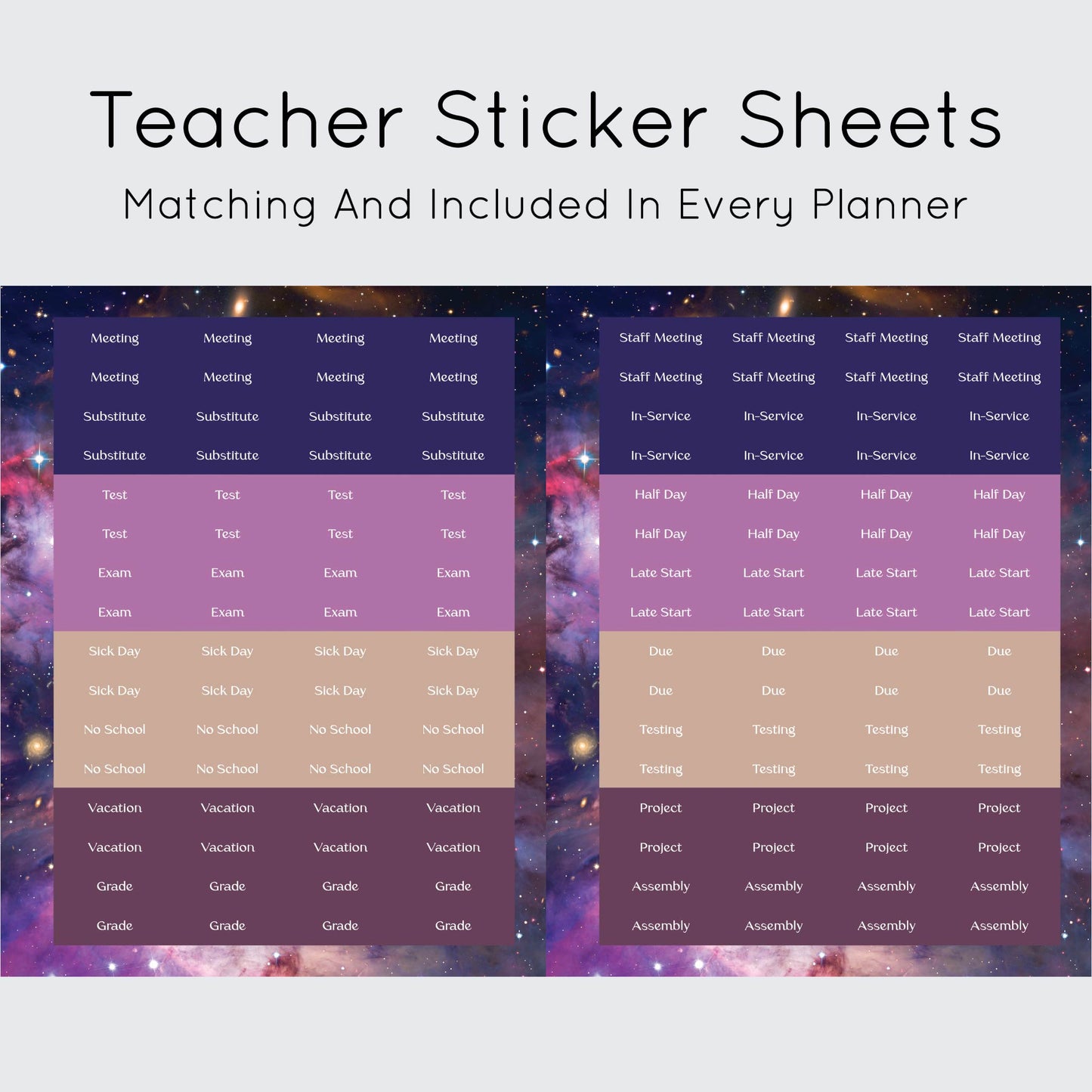The Teacher Planner - Galaxy