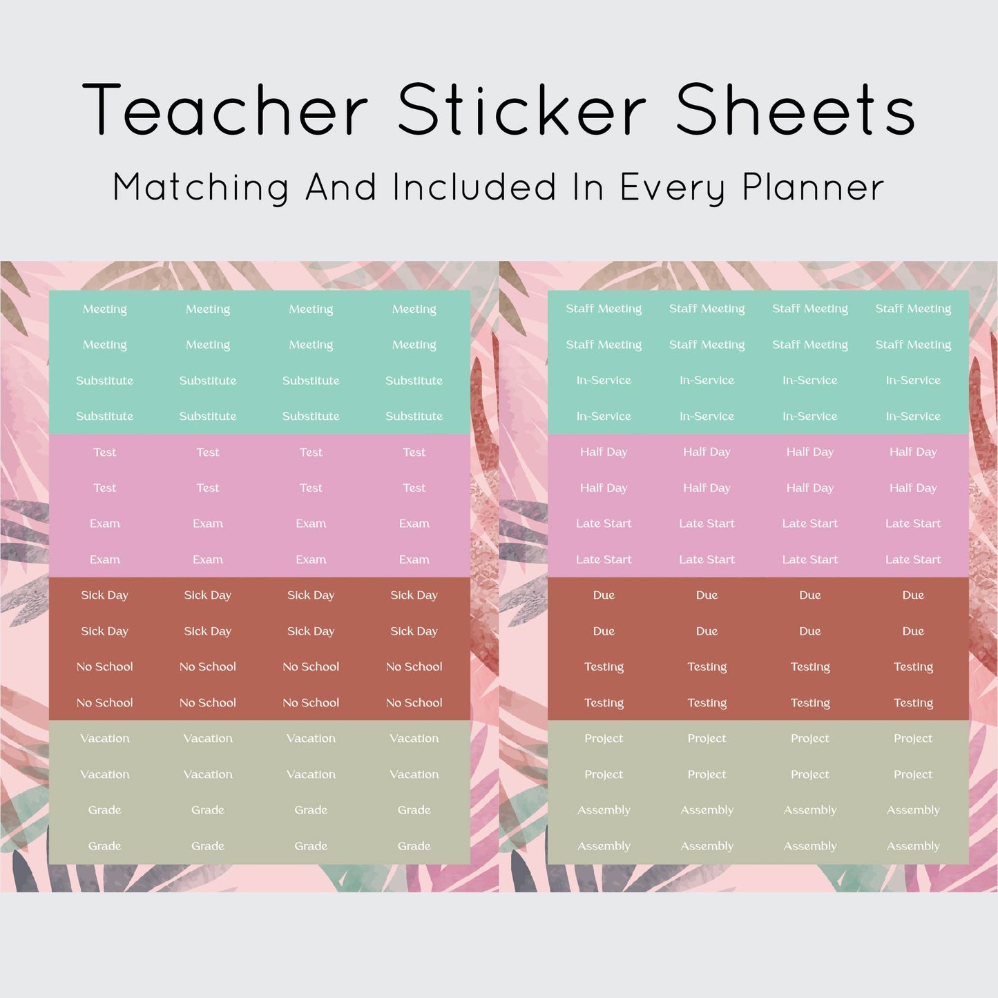 The Teacher Planner - Palms