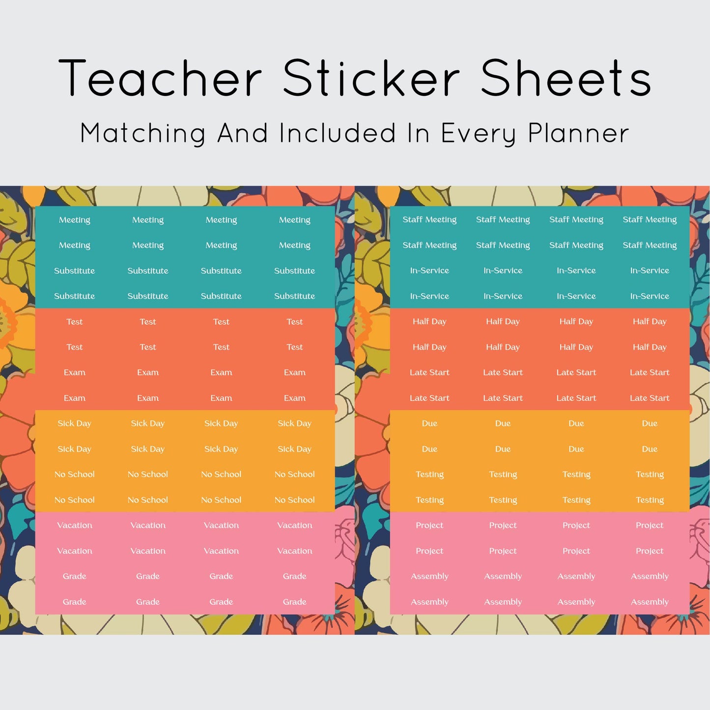 The Teacher Planner - Retro Bloom