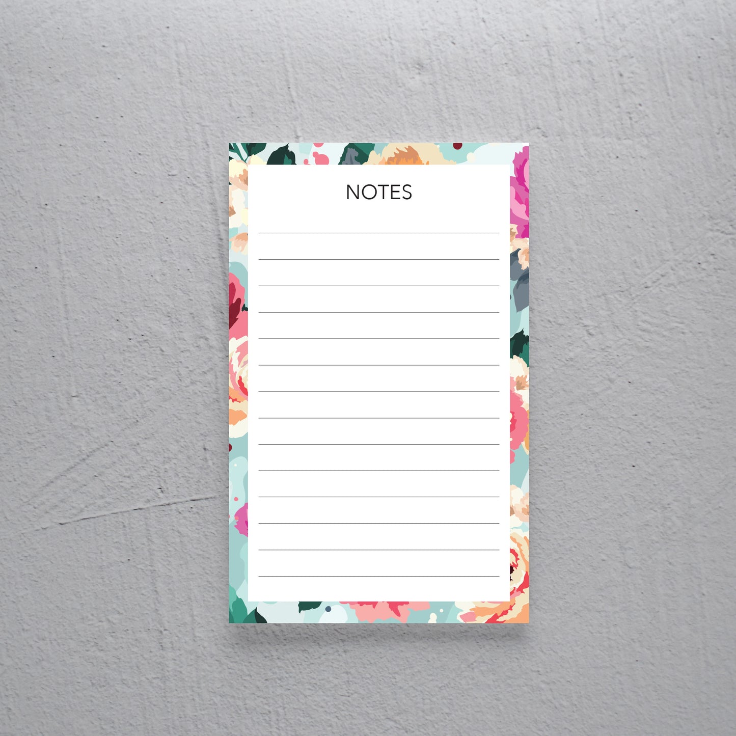 Begonia Notepad - 5x8 - 50 Pages