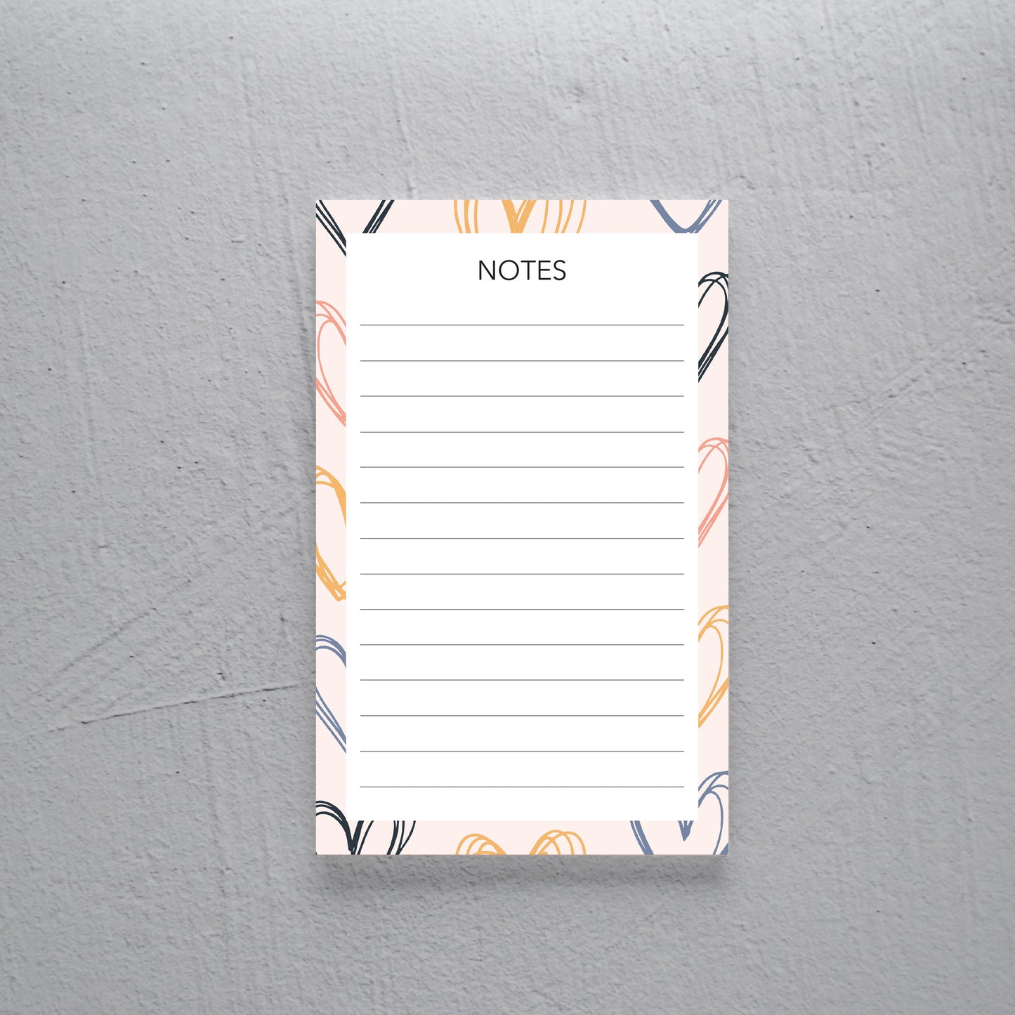 Hearts Notepad - 5x8 - 50 Pages