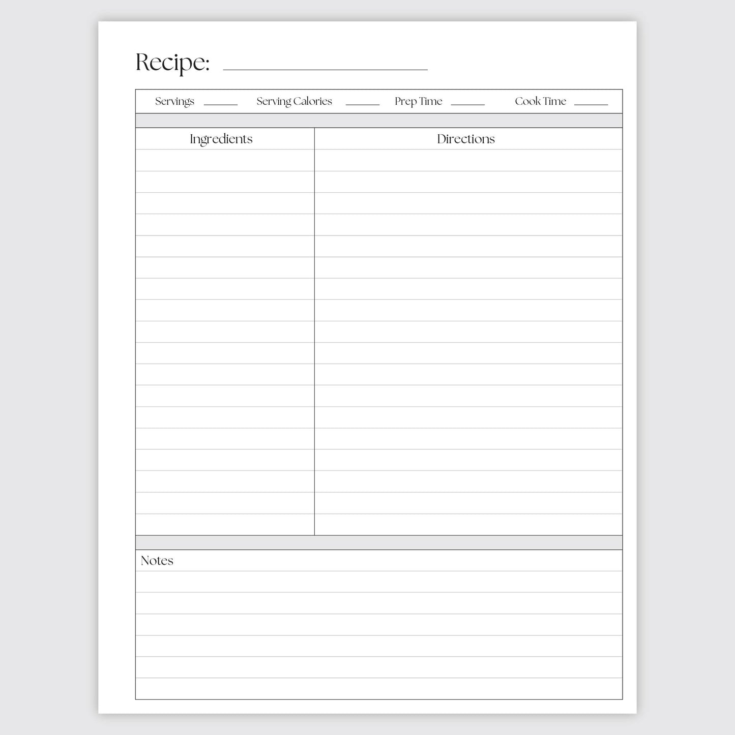 Meal Prep Journal