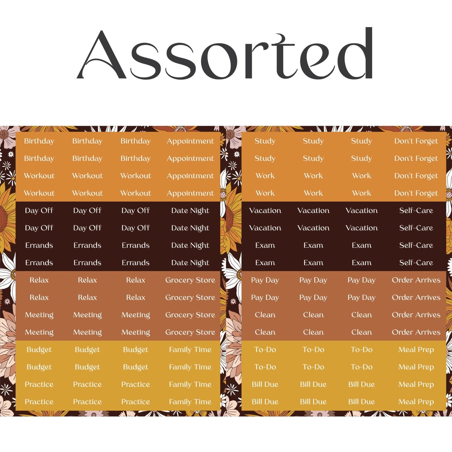 Assorted Text Sticker Sheets (2 Sheets) - Colibri Paper Co