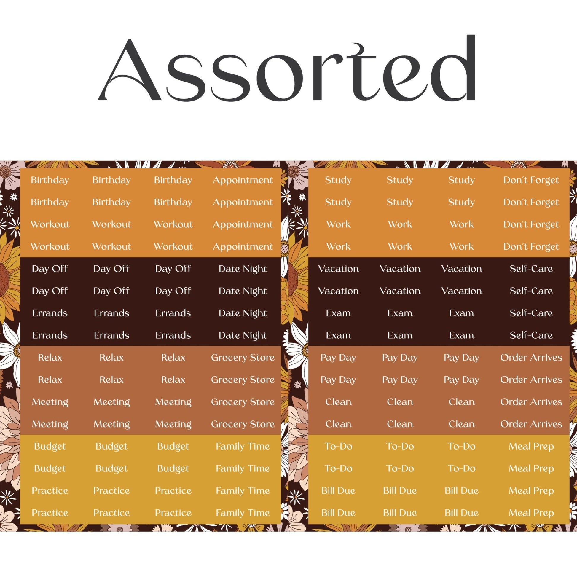 Assorted Text Sticker Sheets (2 Sheets) - Colibri Paper Co