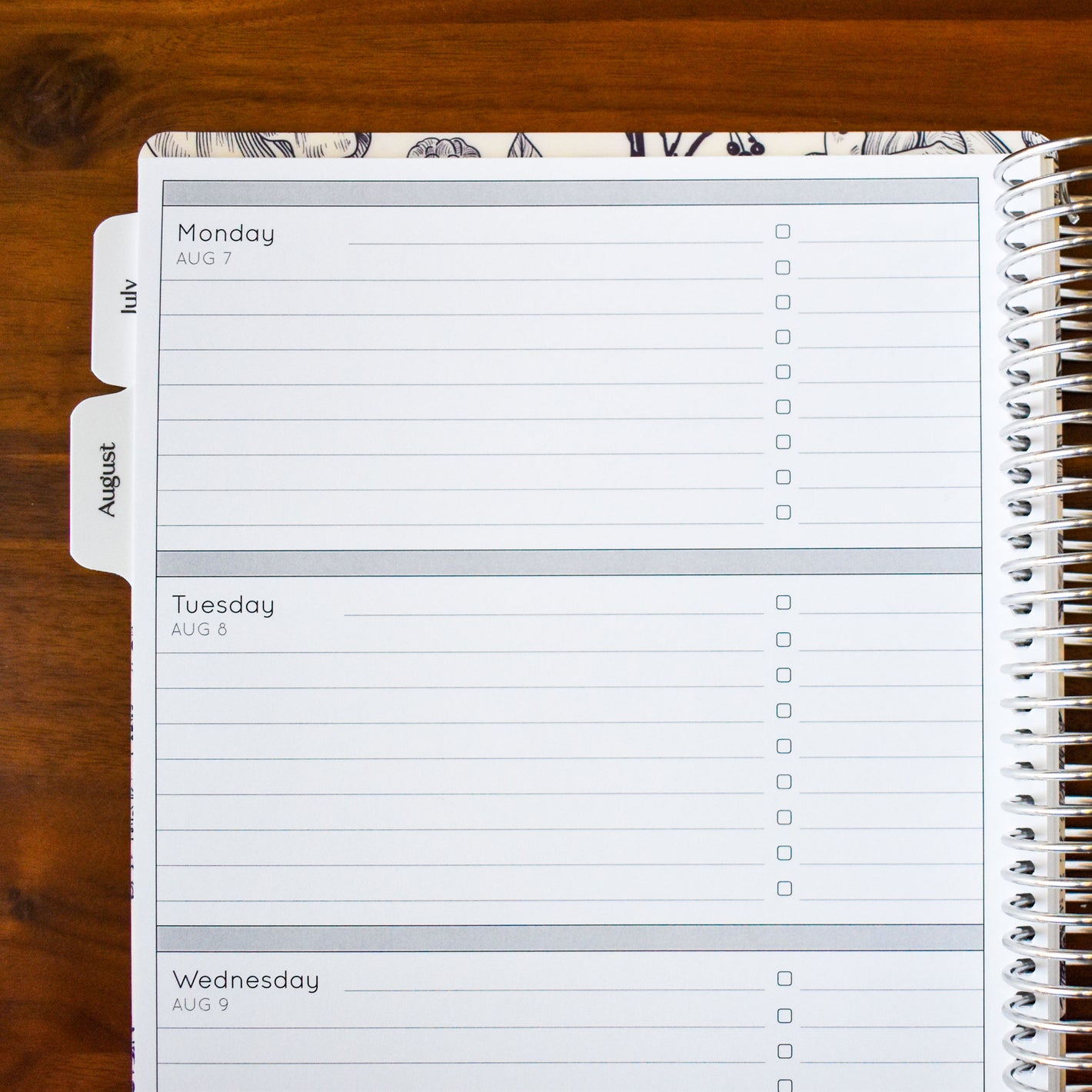Monthly To Do List Planner / Weekly Task Planner Journal - Wire-O