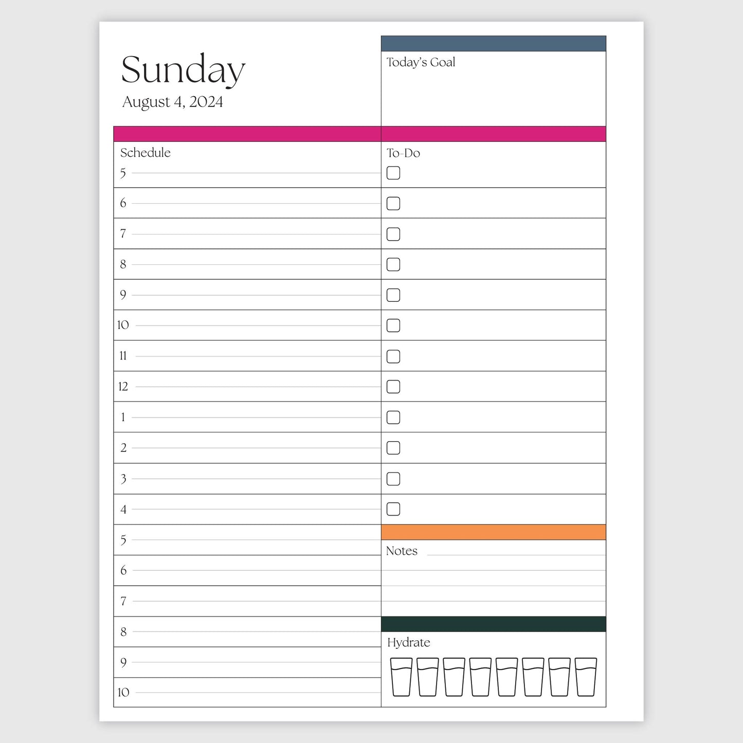 The Works Daily Planner - Begonia