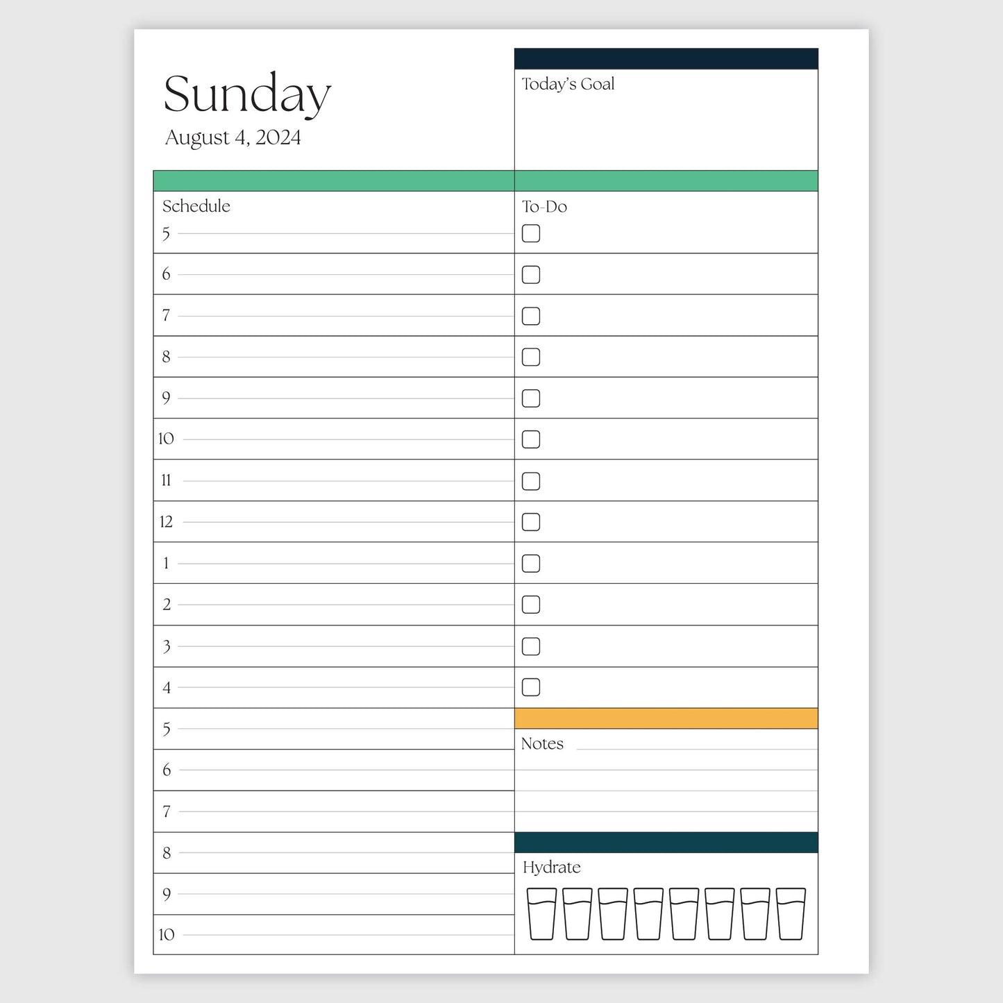 The Works Daily Planner - Emerald