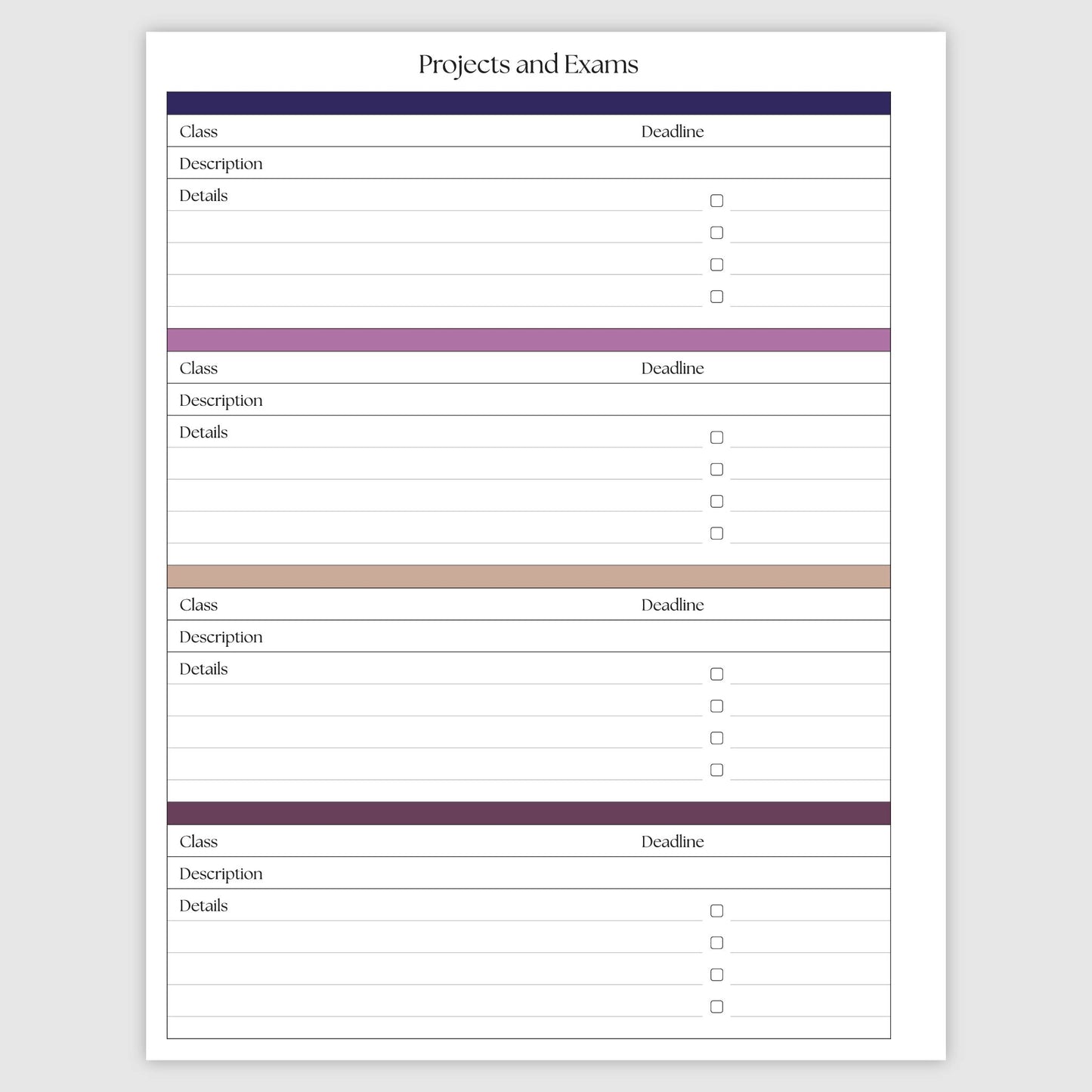 The Academic Horizontal Planner - Galaxy