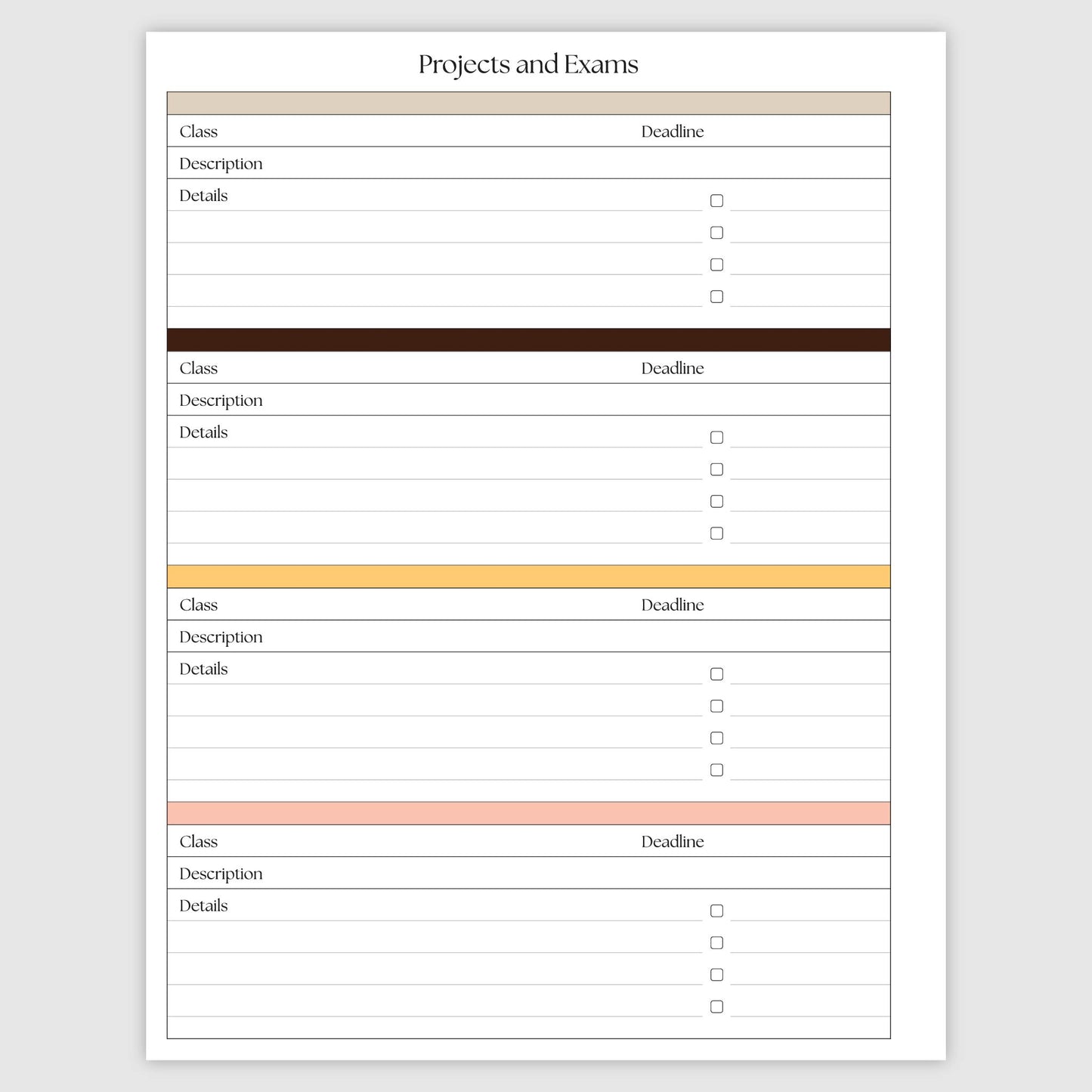 The Academic Vertical Planner - Poppy