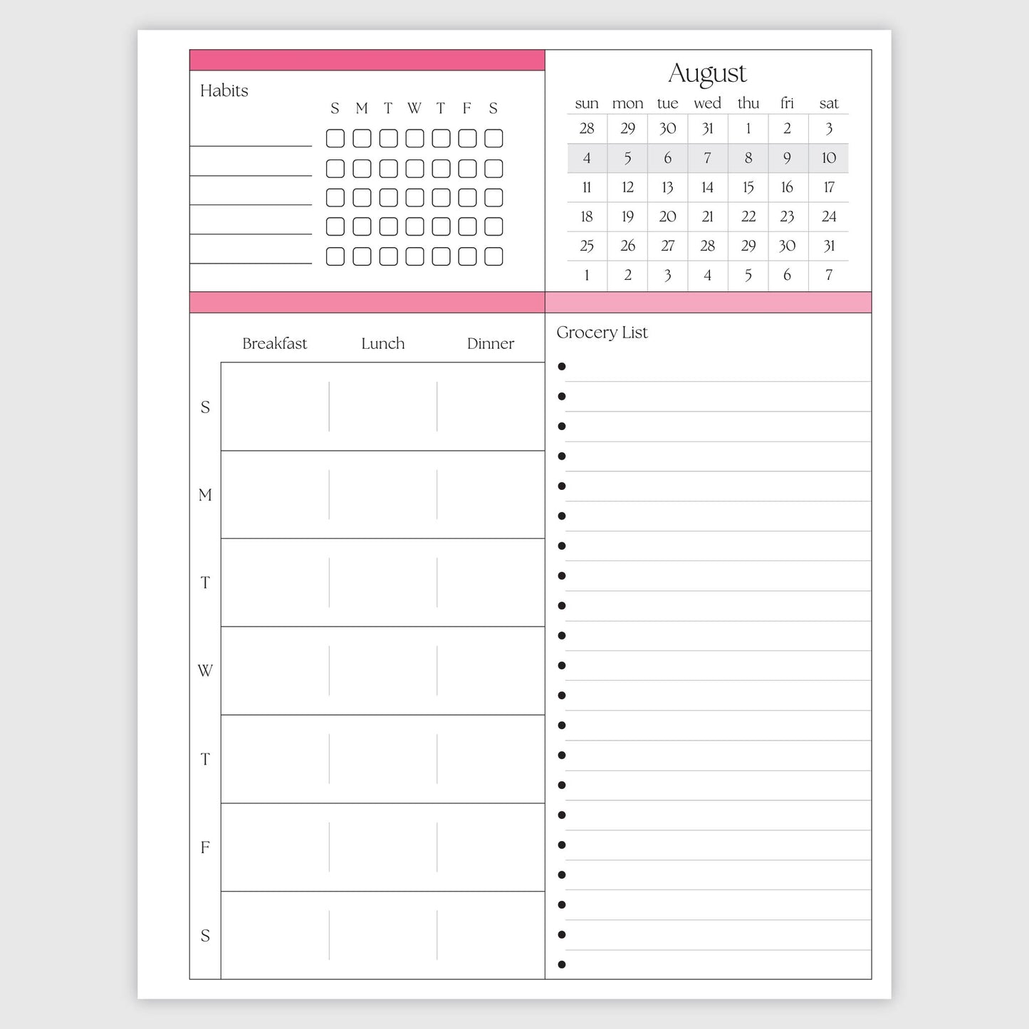 The Works Daily Planner - Coquette