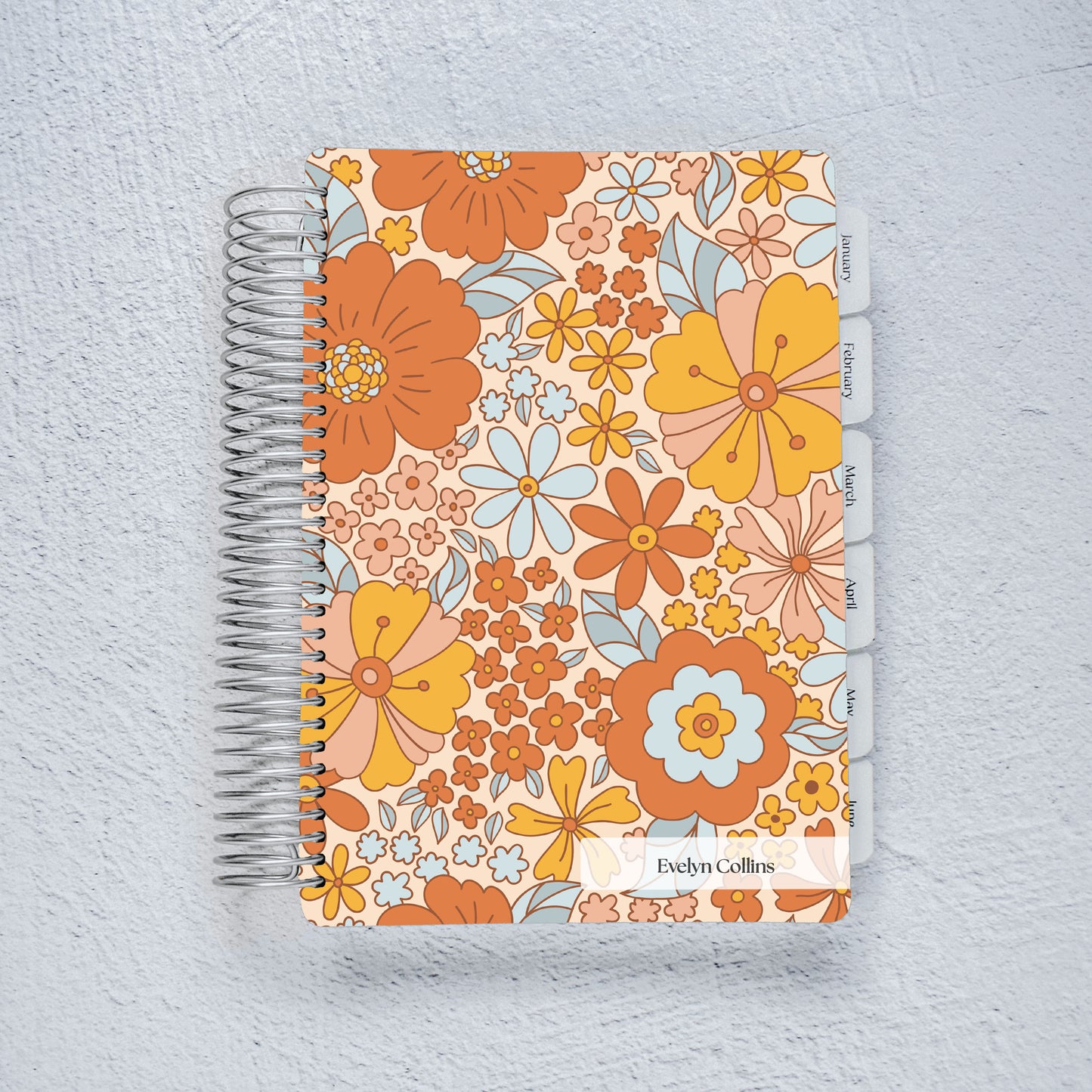 The Academic Vertical Planner - Funky Flora
