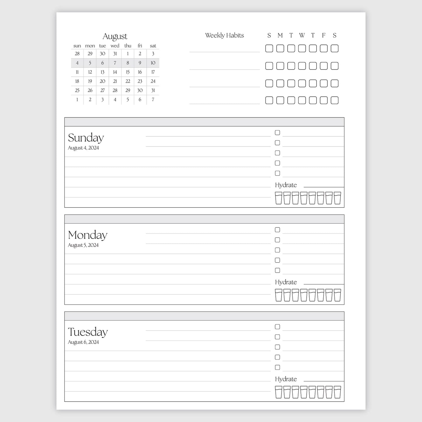 The Works Horizontal Weekly Planner - Funky Flora