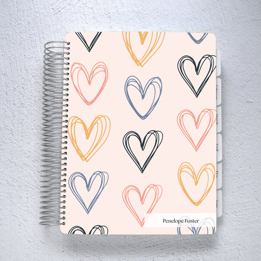 The Works Vertical Weekly Planner - Hearts