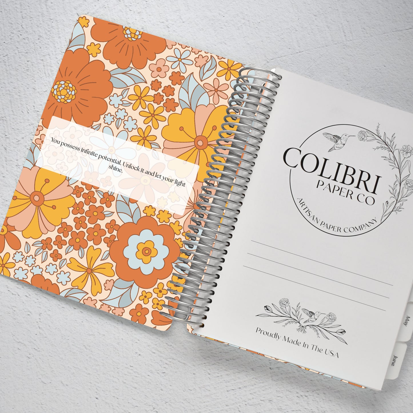 The Academic Horizontal Planner - Funky Flora