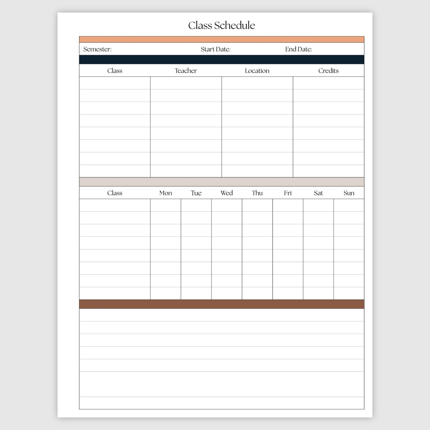 The Academic Vertical Planner - Splattered