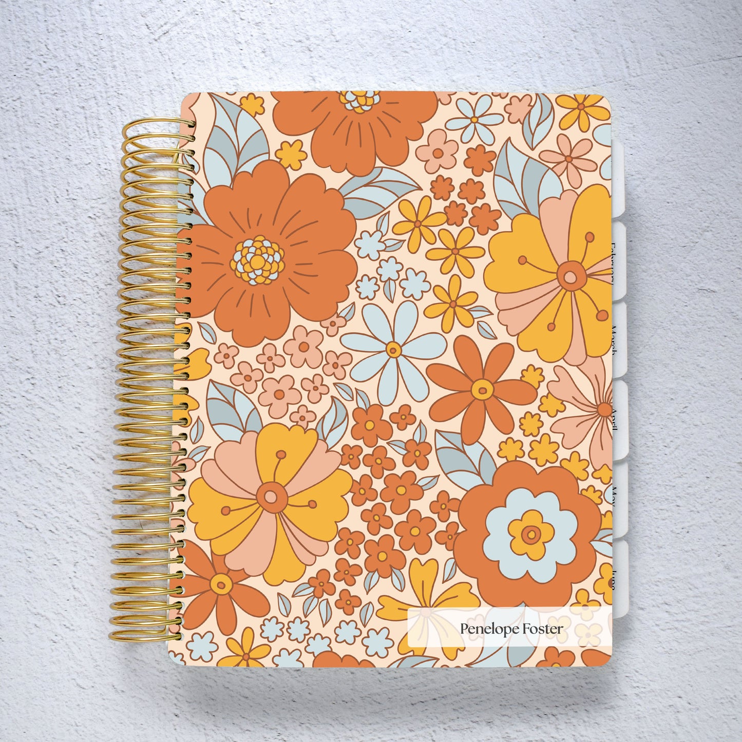 The Academic Horizontal Planner - Funky Flora