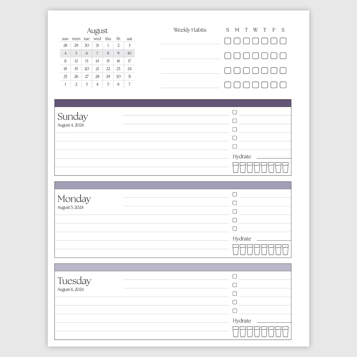 The Works Horizontal Weekly Planner - Colibri