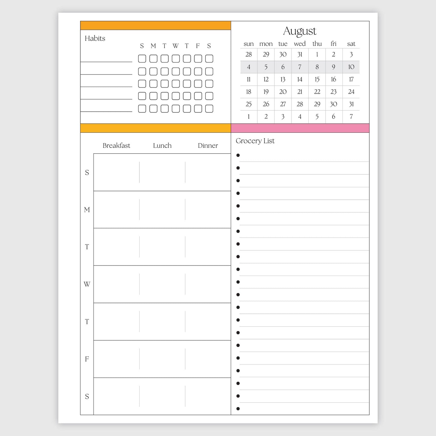 The Works Daily Planner - Citrus Burst