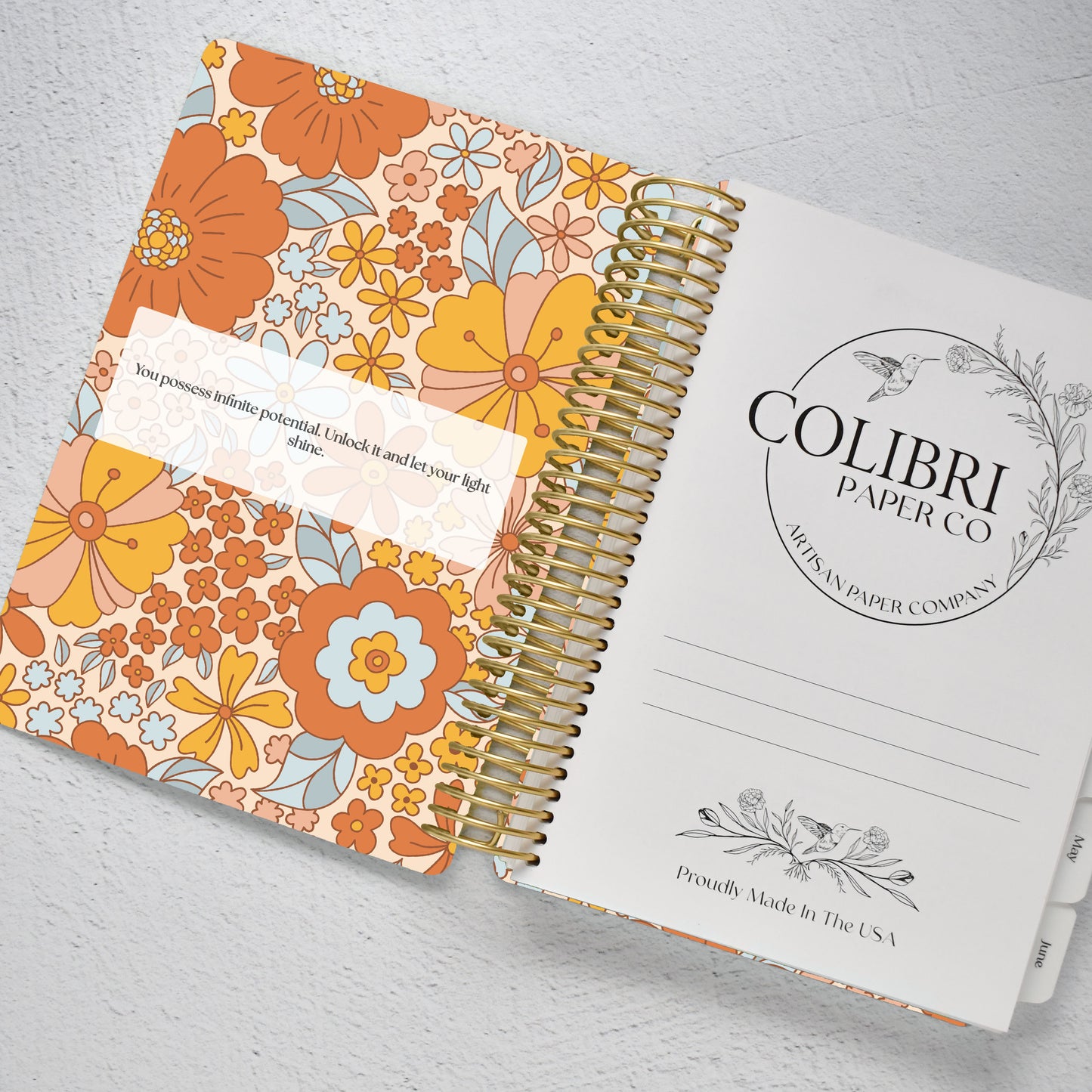 The Academic Horizontal Planner - Funky Flora
