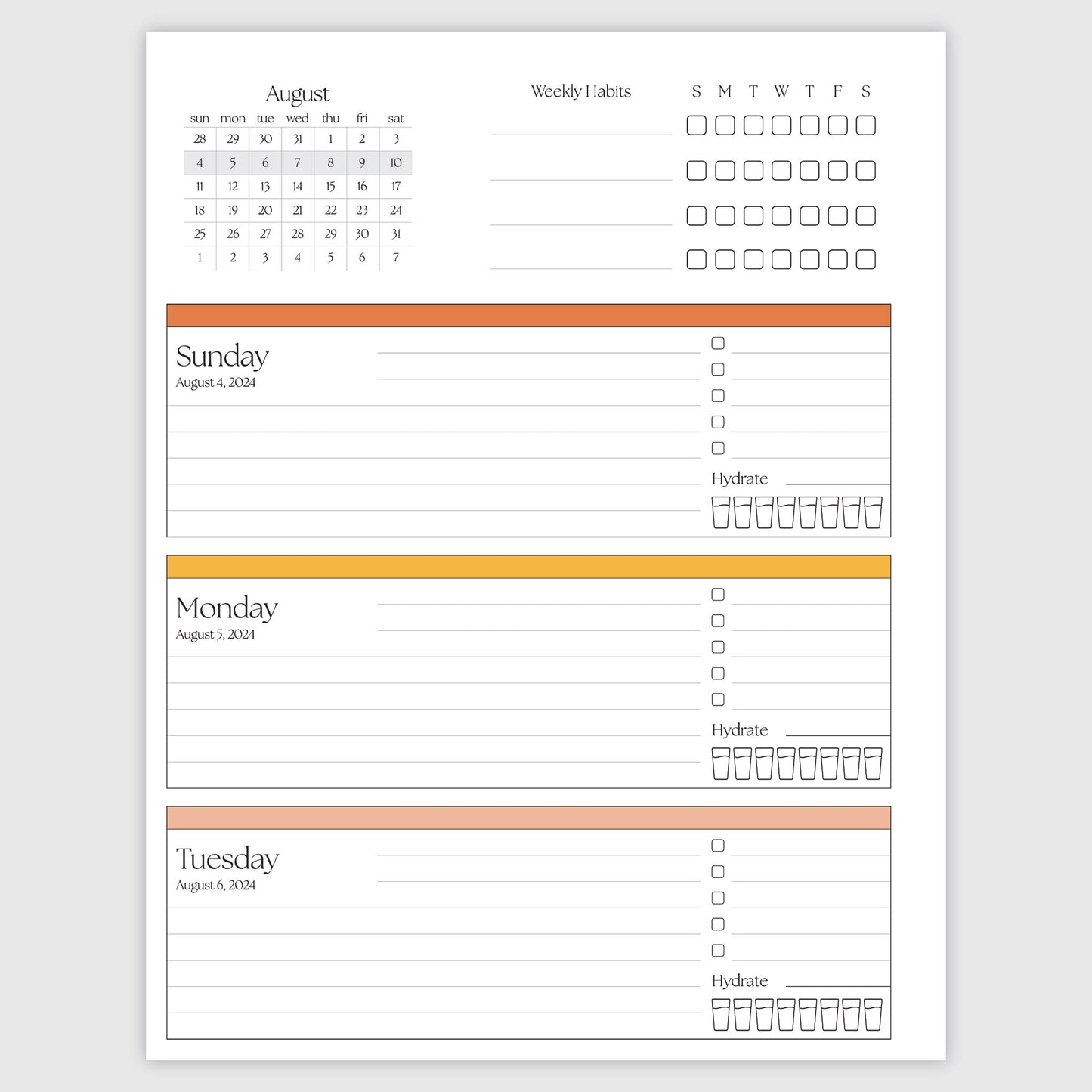 The Works Horizontal Weekly Planner - Funky Flora