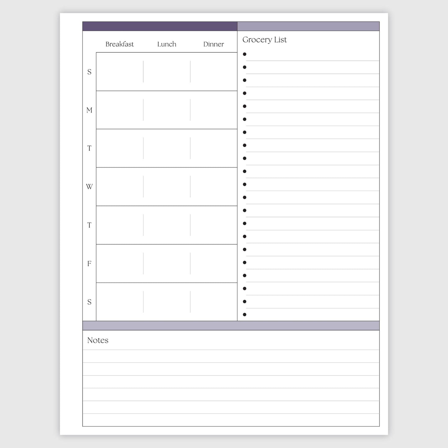 The Works Horizontal Weekly Planner - Colibri