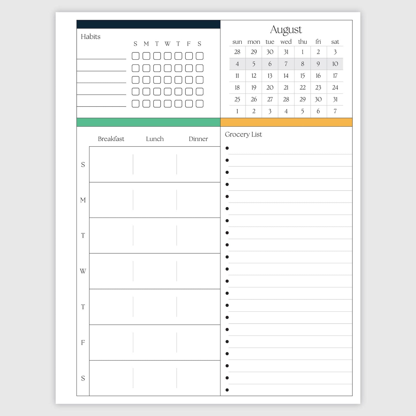 The Works Daily Planner - Emerald